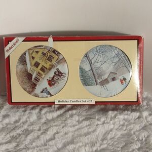 Vtg. Robel Hall "Bayberry" Scented Candle Tins (2)